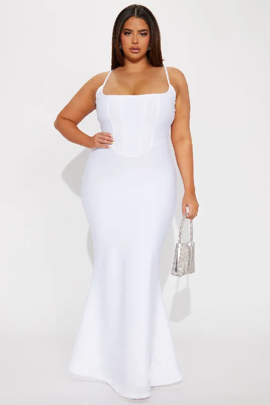 Brenda Bandage Maxi Dress - White