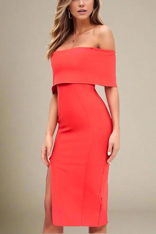 Kristina Bodycon Dress Dress - Lipstick Red