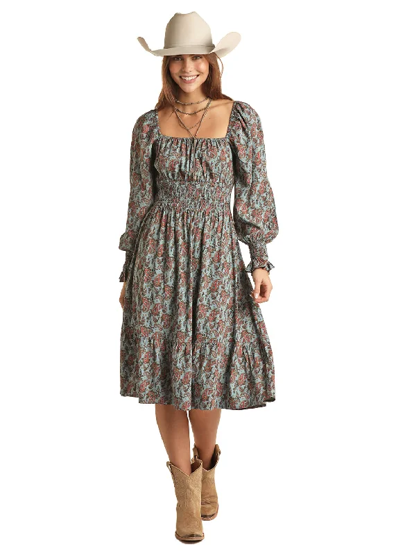 Women's Rock & Roll Paisley Dress #BWD2R02102