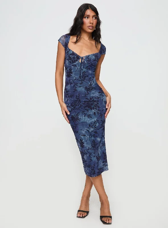 Derrick Maxi Dress Blue