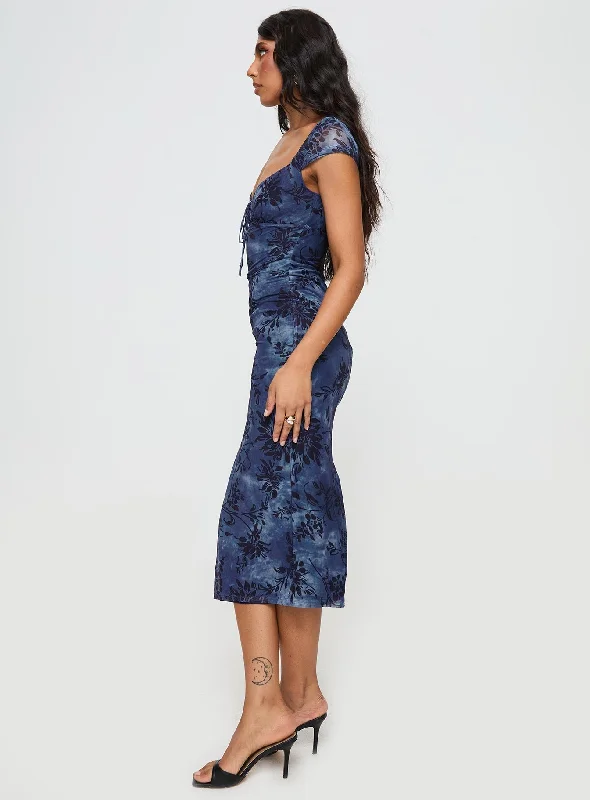 Derrick Maxi Dress Blue