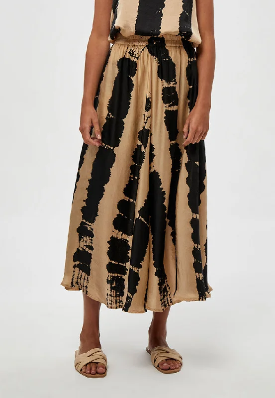 Diona Skirt - Warm Sand Print