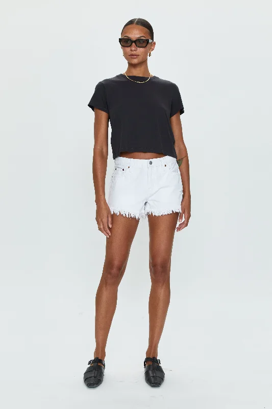 Gigi Low Rise Short - White Vintage