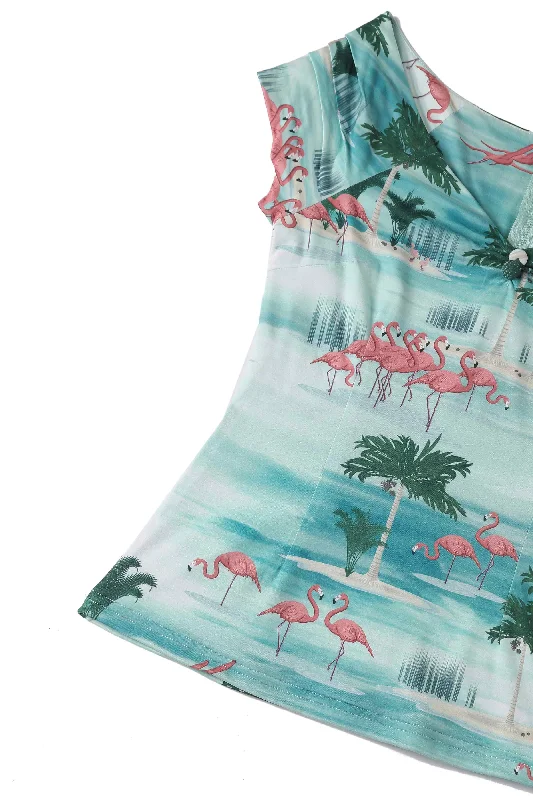 Lilian Off Shoulder Flamingo Top