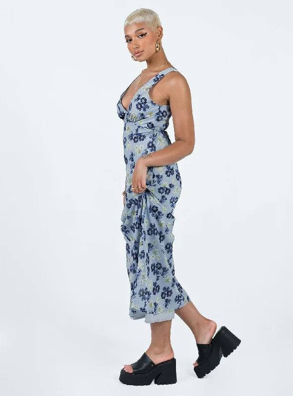 Nellie Maxi Dress Blue Floral