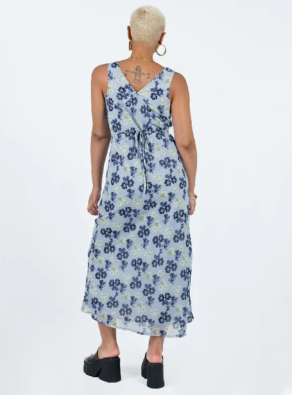 Nellie Maxi Dress Blue Floral