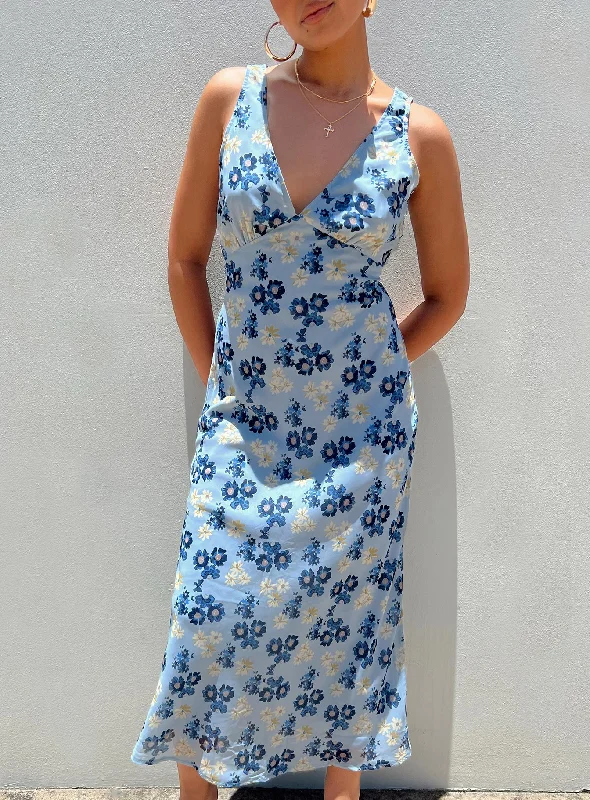 Nellie Maxi Dress Blue Floral