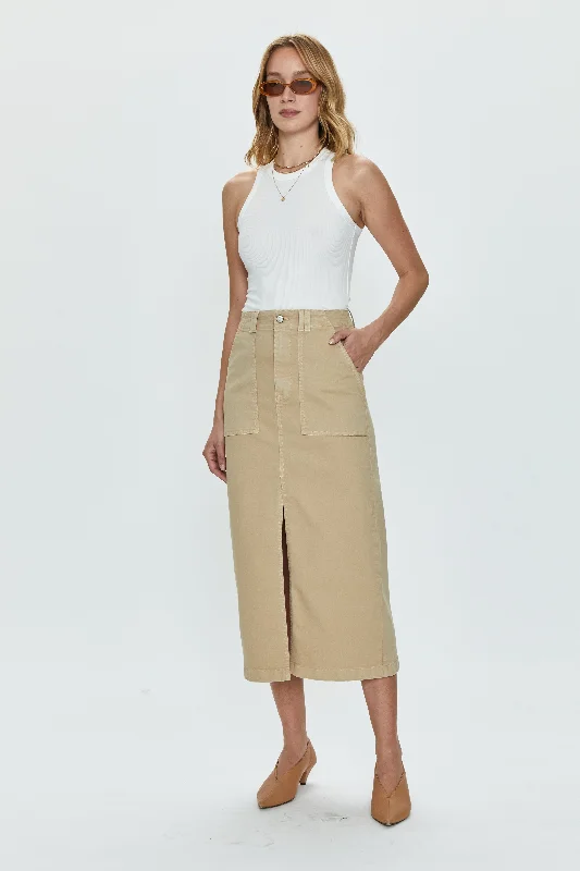 Pamela Utility Skirt - Latte