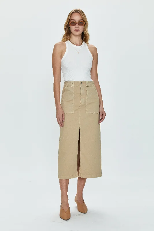 Pamela Utility Skirt - Latte