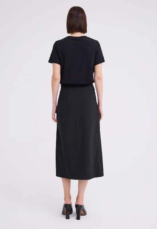 Ridley Wool Midi Skirt - Black