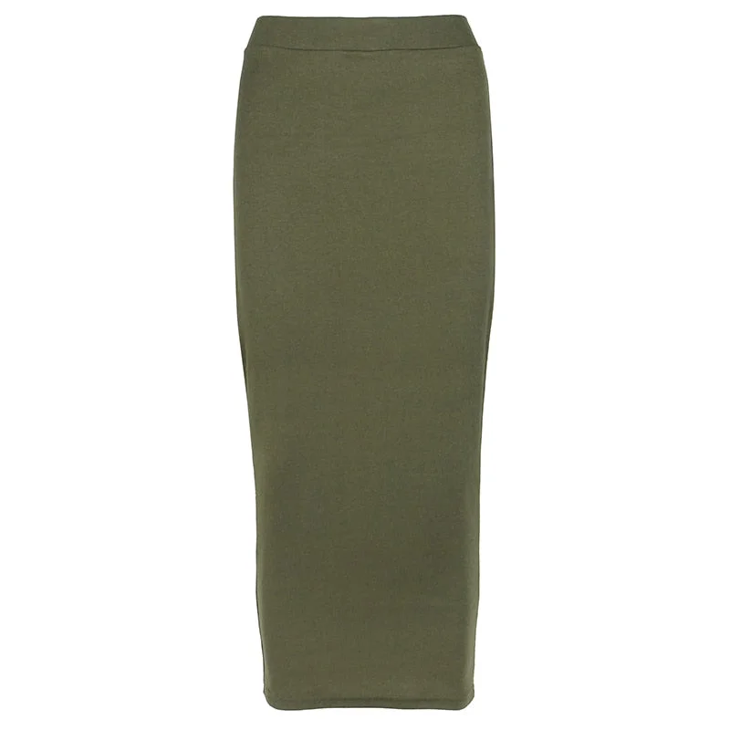 Elastic High Waist Slim Bodycon Pencil Skirt Party Night Club Skirt