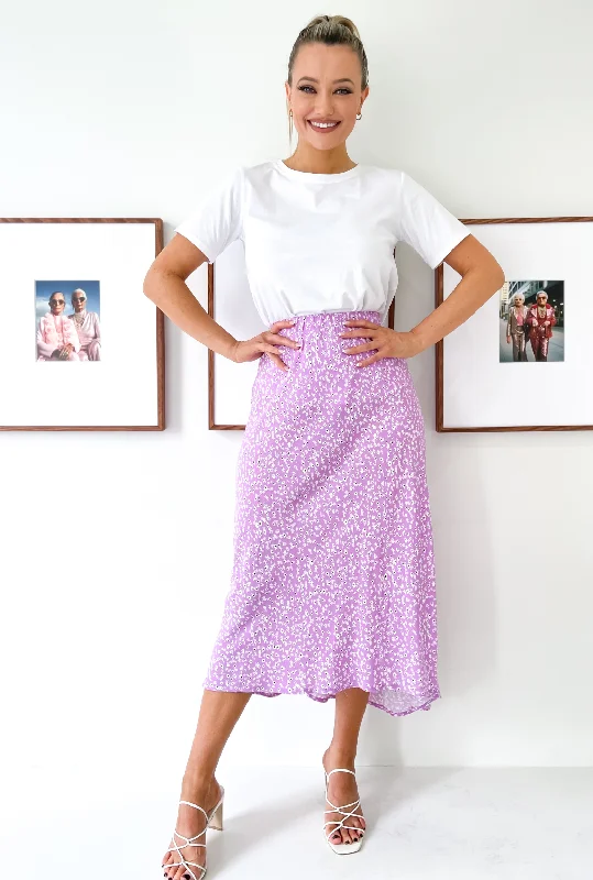 Violet Daisy Skirt - Lilac