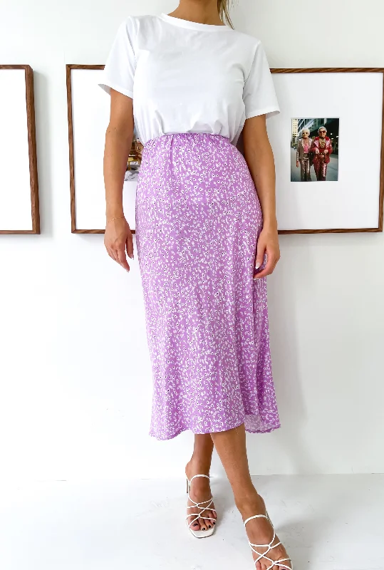 Violet Daisy Skirt - Lilac