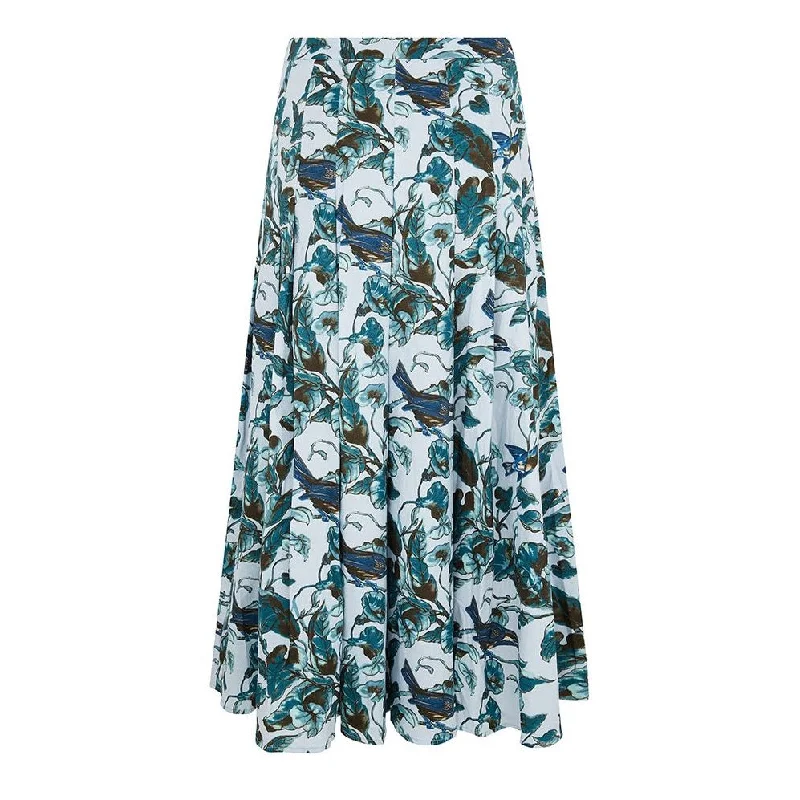 Zeller Morning Glory Bird Midi Skirt