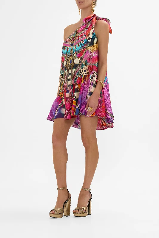 TIE ONE SHOULDER SHORT DRESS SAHARA SUPERNATURAL