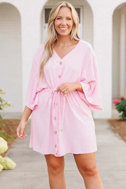 All Season Long Dress, Light Pink