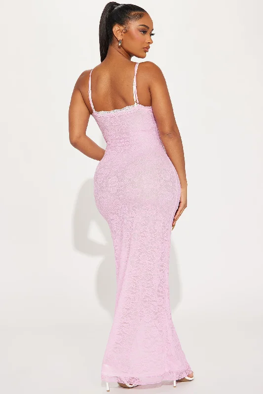 Camila Lace Maxi Dress - Pink/combo