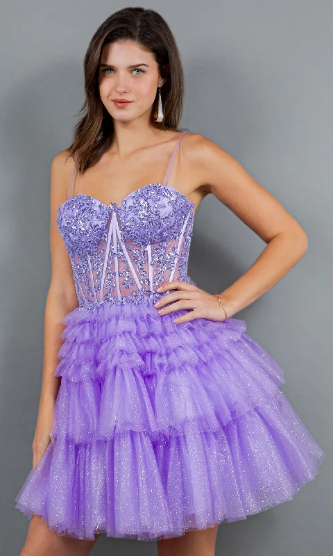 Short Sweetheart Ruffled Homecoming Dress 5133J