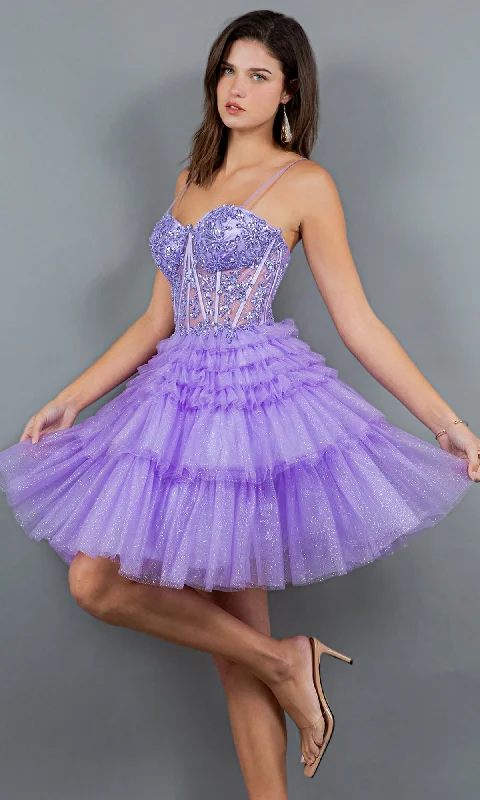 Short Sweetheart Ruffled Homecoming Dress 5133J