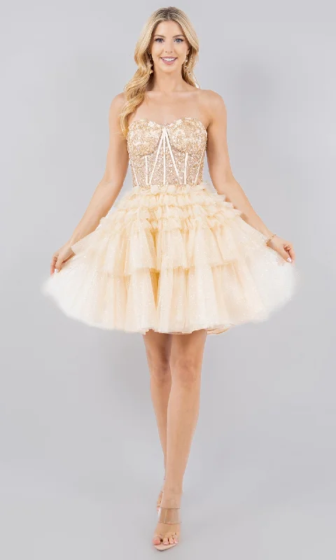 Short Sweetheart Ruffled Homecoming Dress 5133J