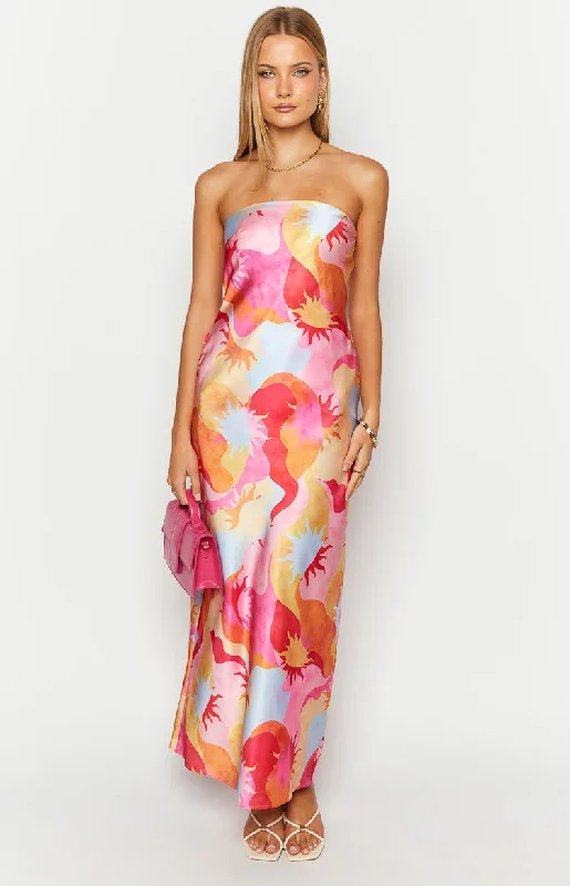 Damia Sun Print Maxi Dress