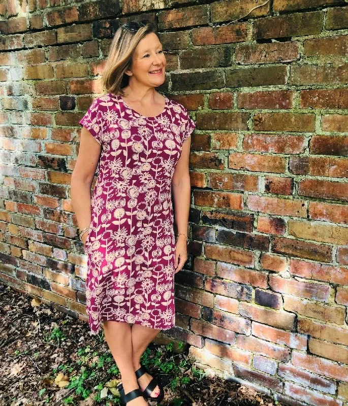 Flower Print Florida Jersey Dress