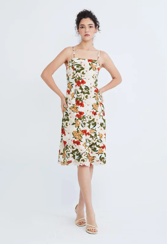 Floral Flutter Slip On Dress