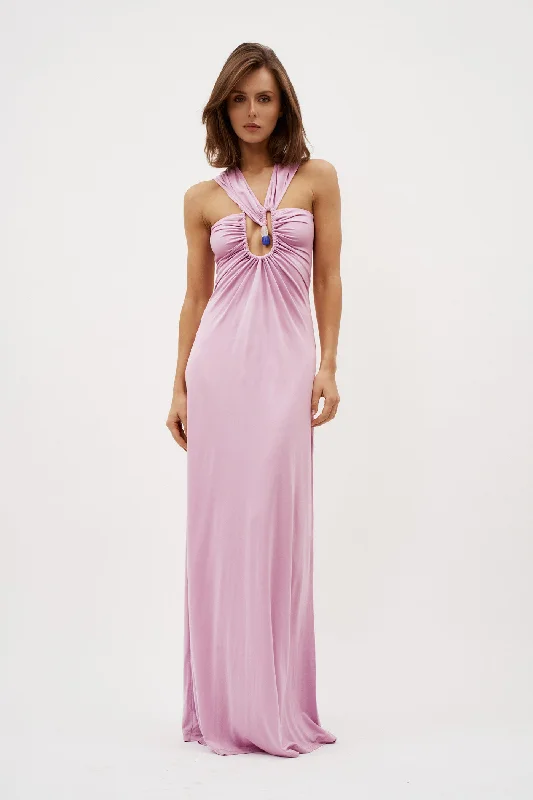 Helix Crystal Stone Pink Tourmaline Dress