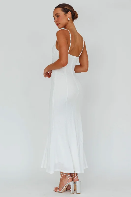 Lake Como Bodycon Maxi Dress White