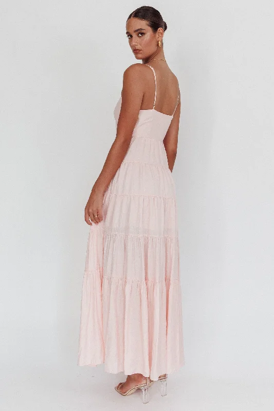 Main Attraction Cami Strap Maxi Dress Blush