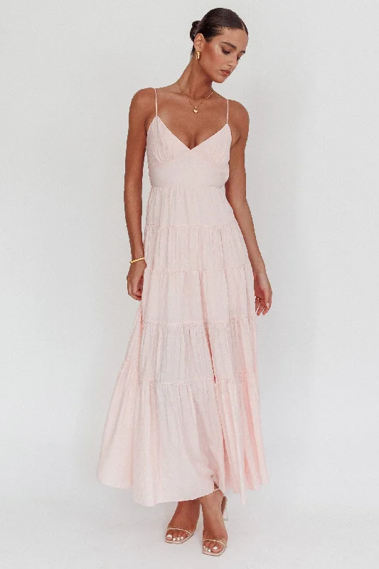 Main Attraction Cami Strap Maxi Dress Blush