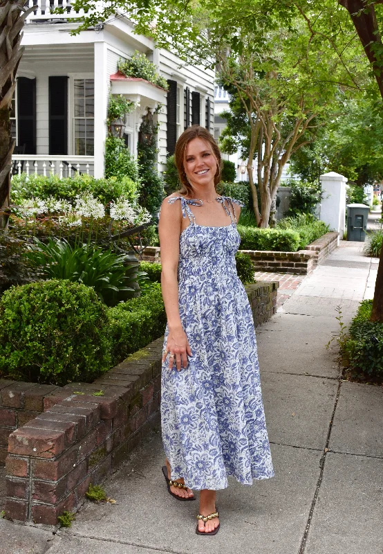 Sally Midi Dress Dutch Blue Floral