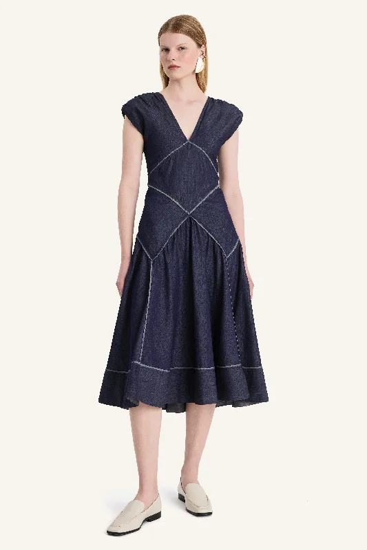 Skane Dress in Dark Denim