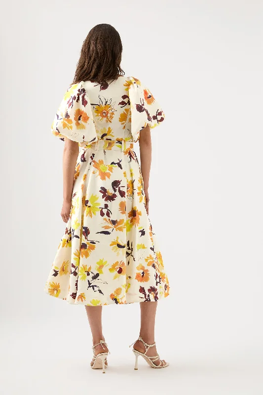 Soleil Belted Midi Dress