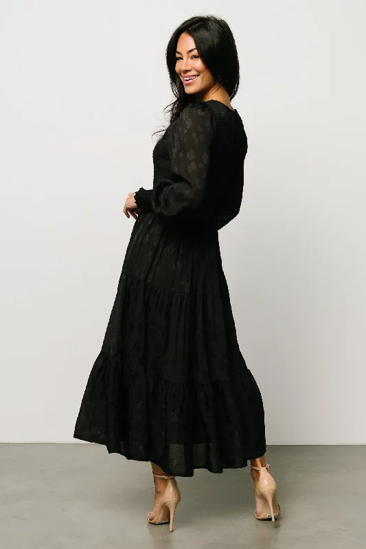 Stockholm Smocked Dress | Black