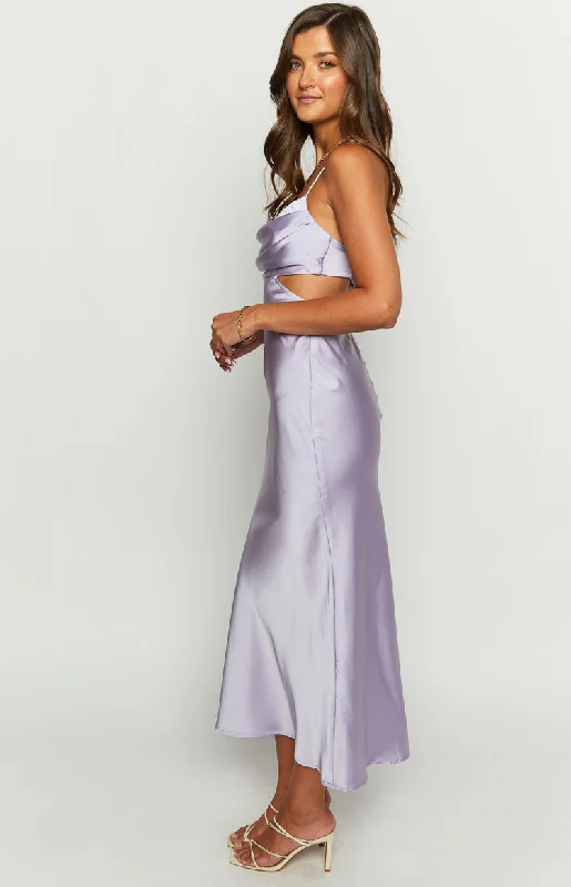 Taleah Lilac Cut Out Maxi Dress