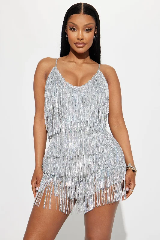 The After Party Sequin Mini Dress - Silver