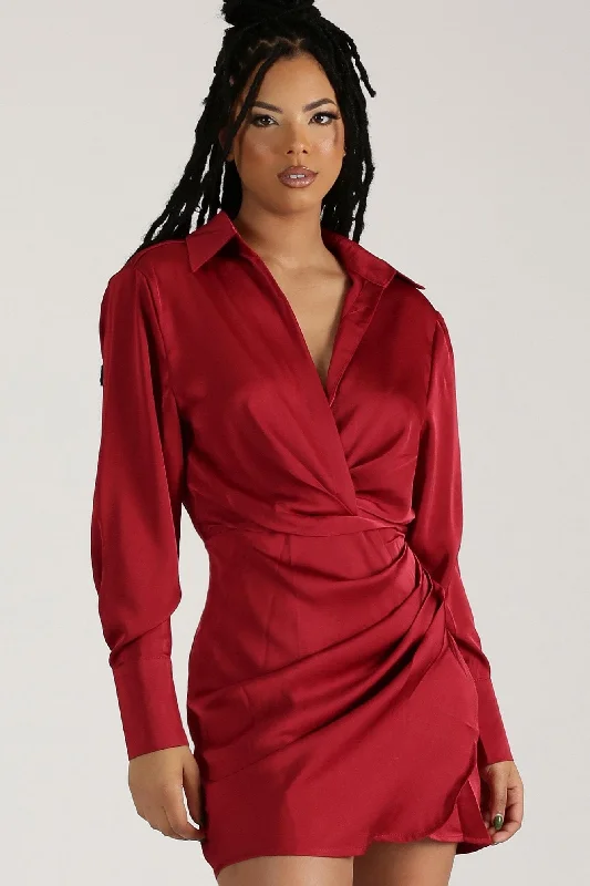 Buy U a Drank Draped Shirt Dress