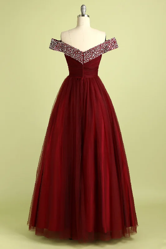 Burgundy Ball Gown