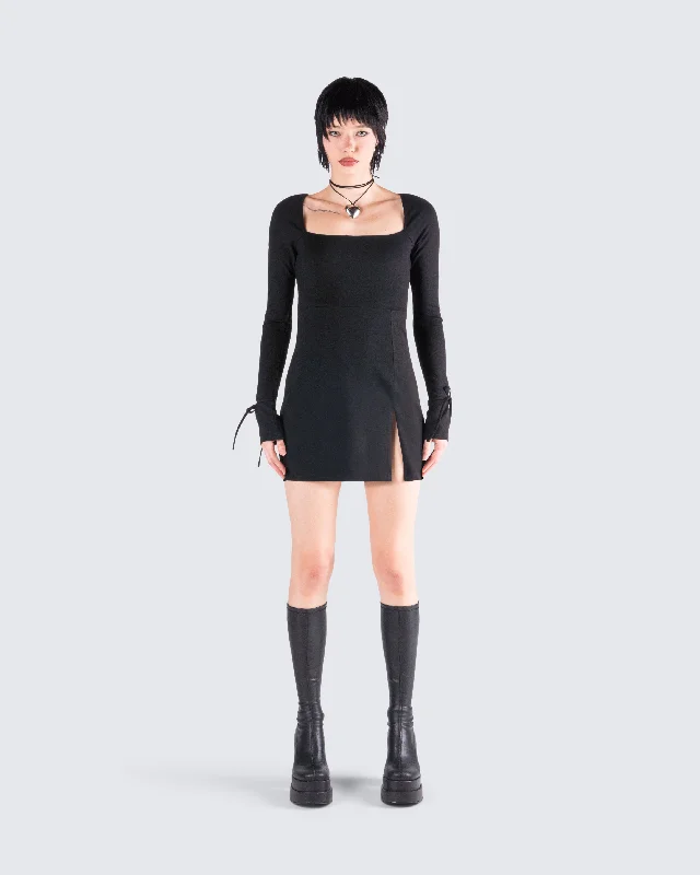 Kesia Black Mini Dress