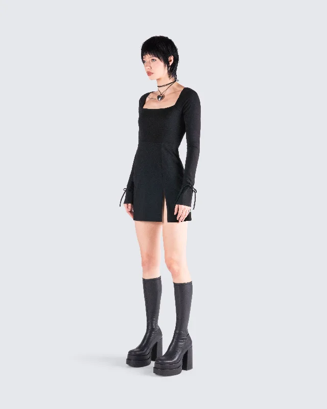 Kesia Black Mini Dress