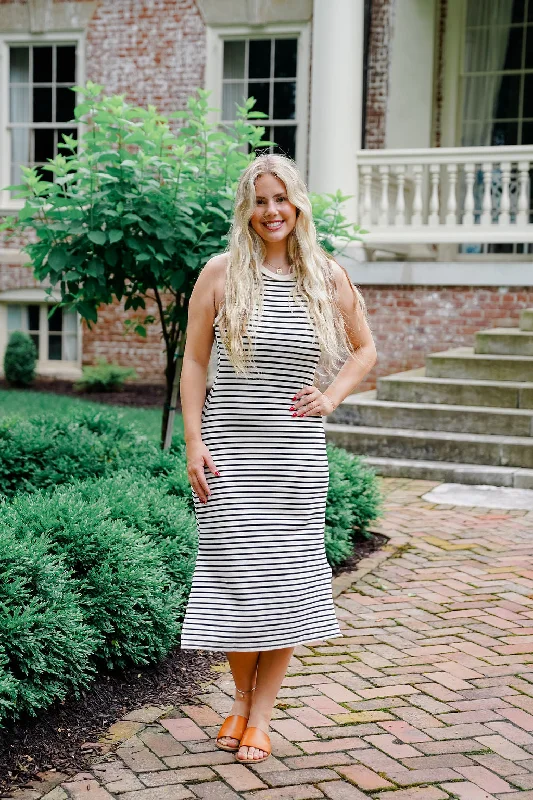 Lauren Stripe Midi Dress