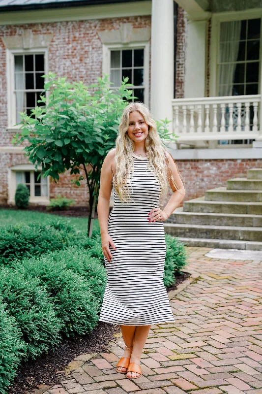 Lauren Stripe Midi Dress