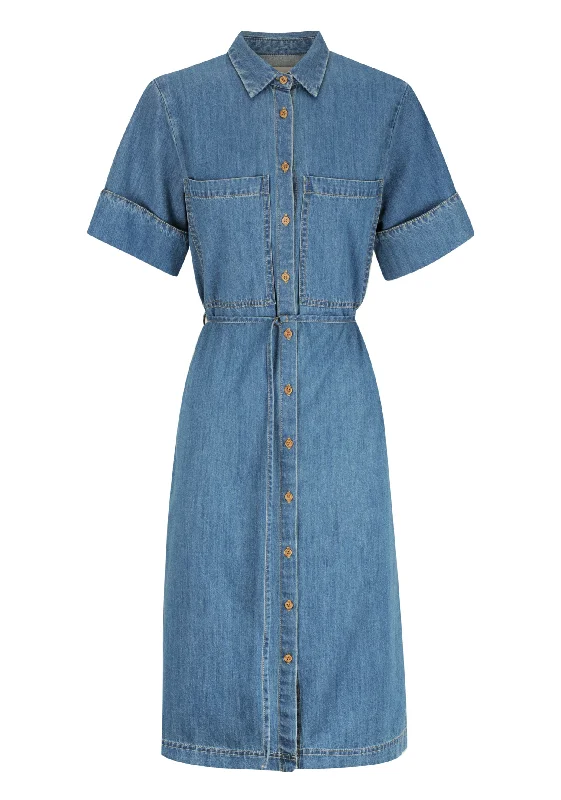 MORRISON VIVIAN DENIM DRESS - BLUE