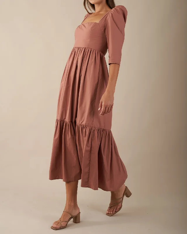 Prairie Maxi Dress - Rosewood