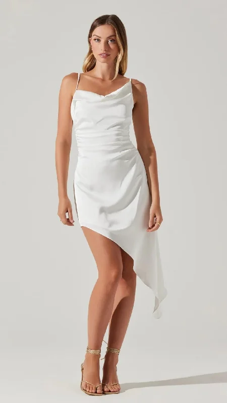 VISTA HIGH LOW DRESS - White